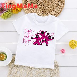 Squid Game teenage enfant children t-shirt tshirt alt anime anime roupa infantil tshirt t-shirt enfant