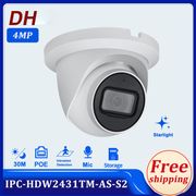 DH IP Camera 4MP IPC-HDW2431TM-AS-S2 HD PoE IR30m Starlight CCTV Security Protection Surveillance Camera Home Indoor Outdoor