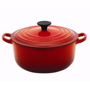 Le Creuset Cast Iron Round French Oven 26cm, Classic (Cherry Red)