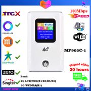 4G LTE Wifi Router Modem Wifi Sim Card 3G 4G Pocket Mobile Wifi Hotspot Cat4 150Mbps FDD TDD Wireless Broadband Unlocked Car Mobile Mifi With Sim Card Slot (Support TPG)