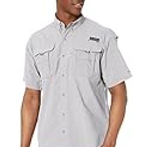 Columbia Men's Bahama Icon Short Sleeve Shirt, Cool Grey Carey Chen Marlin, X-Large
