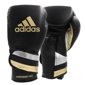 Adidas Speed 501 Pro Black Gold & Silver Boxing Gloves