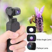 Magnetic Install Fisheye Lens Wide-Angle Macro for DJI Pocket 2/1 Vlog Shooting Pocket Handheld Gimbal Camera Lenses Accessories
