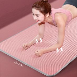 NBR Yoga Mat 10mm/15mm Anti Slip Exercise Mat For Women Healthy