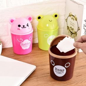 Mini Desktop Bin Small Trash Can Tube 1Pcs with Cover Bedroom Trash Can  Garbage Can Clean Workspace Storage Box Home Desk - AliExpress