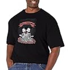 Disney Big & Tall Classic Mickey Hello Darling Men's Tops Short Sleeve Tee Shirt, Black, 3X-Large Big Tall