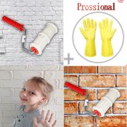 Brick Pattern Multifunctional House Paint Rollers Household Wall Decoration Brush Diy Tool Art Paint Texture Rolling Flower Roll