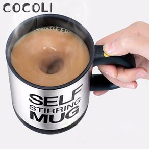 USB Rechargeable Heating Self Stirring Auto Mixing Tea Coffee Cup Mug Warmer  with Lid