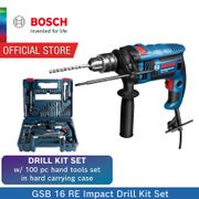Bosch Impact Drill GSB 16 RE with 100 pc Hand Tool Set