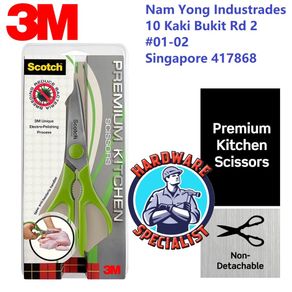 3M SCOTCH Titanium DETACHABLE Kitchen Scissors RED