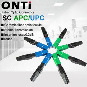 Single-mode fiber optic SC quick connector FTTH Fiber Optic Fast Connector SC APC Connector