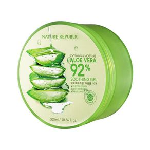 Original NATURE REPUBLIC Soothing Moisture Aloe Vera 92% Soothing Gel 300ml Day Cream Acne Treatment Sunscreen Face Cream