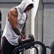 Brand Bodybuilding Stringer Tank Tops Hoodies Sportwear Tanktops Fitness Men gyms Clothing sleeveless shirts with hoodie