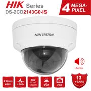 Hikvision POE IP Camera DS-2CD2143G0-IS 4MP Outdoor/Indoor Security Dome IP Surveillance Camera SD Card Slot  Audio 30m IR