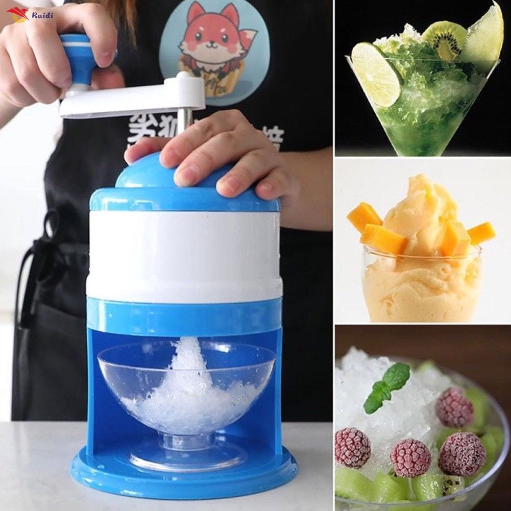 PQZATX Portable Hand Shake Manual Ice Hand Shaved Ice Machine Home Ice Razor Snow Cone Manufacturing Kitchen Tools 