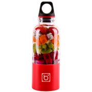 500ml Portable Juicer Cup USB Rechargeable Electric Automatic Bingo Vegetables Fruit Juice Tools Maker Cup Blender Mixer Bottle Red