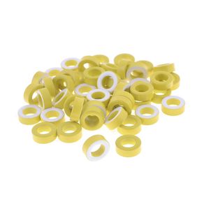 7mm Inner Diameter Iron powder core Iron Toroid Cores Yellow White 50PCS
