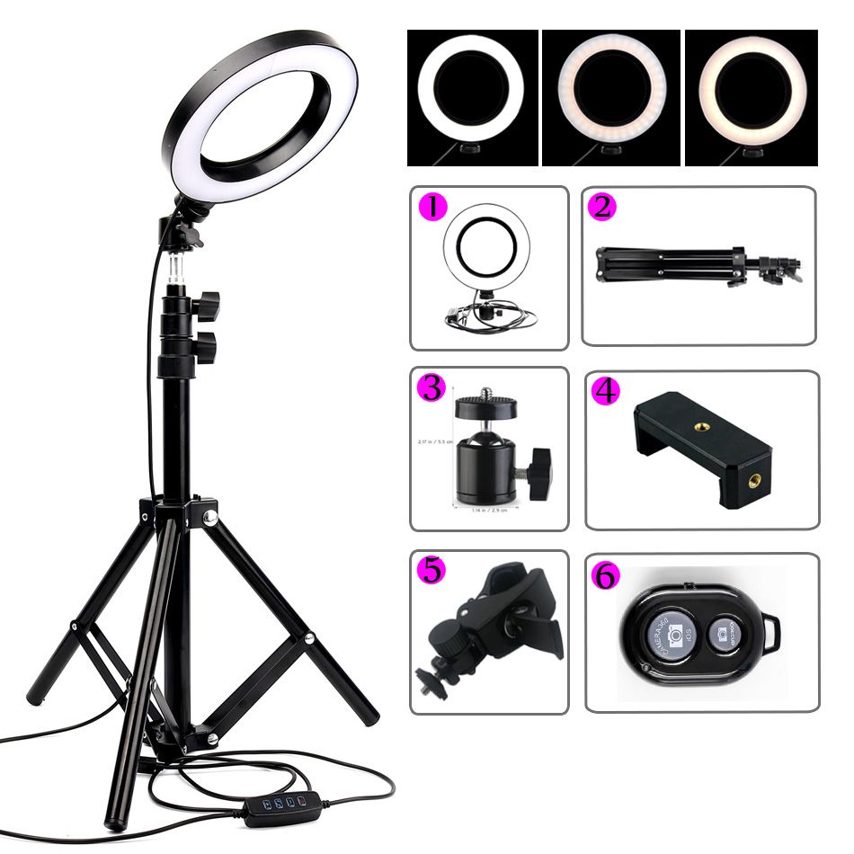 led ring light photo studio camera