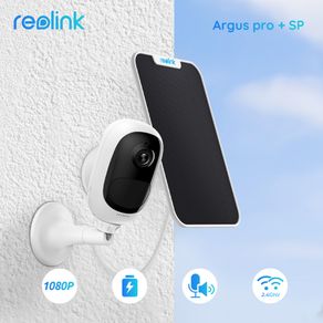 Reolink Argus Pro with Solar Panel Power Charging Rechargeable Battery WiFi Surveillance Camera for Outdoor Indoor Security