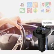 Super FM Transmitter Aux Modulator Bluetooth Handsfree Car Kit Car Audio MP3 Player with 4.1A Quick Charge Dual USB Car Charger