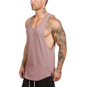 Muscleguys Brand Bodybuilding stringer tank top mens Solid Cotton gym clothes fitness men singlet muscle sleeveless shirt