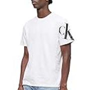 Calvin Klein Men's Short Sleeve Monogram Logo T-Shirt, BRILLIANT WHITE, X-Large