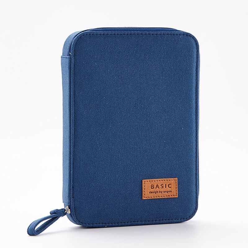 Double Layer Canvas Pencil Case Multi-functional Portable