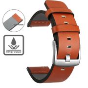 20mm 22mm Orange Oil Leather Watch bands Strap for Amazfit Huawei GT Samsung Galaxy Watch 42mm 46mm S3 Sport WatchBand