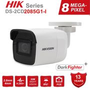 Hikvision DS-2CD2085G1-I 8MP 4K POE IP Bullet CCTV Camera Network Outdoor Security Darkfighter IR 30m Plug&Play IP67 H.265+