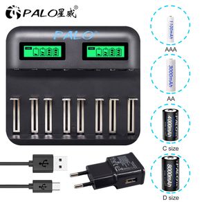1.2v Ni-MH AA Rechargeable Battery + AAA Batteries + LCD Battery Charger For 1.2v Ni-CD Ni-MH AA AAA Rechargeable Battery
