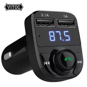 Vitog Dual USB Car Charger FM Transmitter Aux Modulator Bluetooth Handsfree Car Kit Car Audio MP3 Player