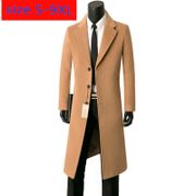 New Arrival High Quality Men Cashmere Overcoat Windswear Style Single Button Wool Casual X-long Thick Wool Coat Plus Size S-9XL