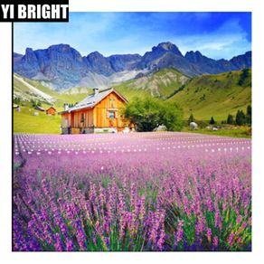 New Year 5D DIY Diamond Embroidery Handmade"lavender" Knitting Set Square / round Mosaic House Living Room Decoration XPZ