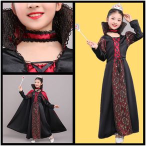 Halloween Kids Girls Costume Cosplay Witch Devil Performance Costume