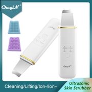 CkeyiN Ultrasonic Skin Scrubber Facial Skin Spatula EMS Ion Pore Cleaner Face Deep Cleansing Blackhead Remover Rechargeable 48