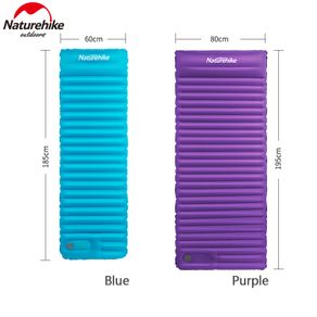 Naturehike Inflatable Mattress Camping Mat TPU Pressing Type Inflatable Mat Folding Outdoor Waterproof Sleeping Pad With Pillow
