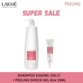 K.Therapy Peeling (Oily Scalp) Bundle – Shampoo 1000ml (Oily) + Peeling Shock Gel 6Ux 15ml