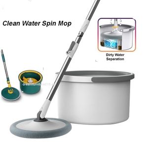 BOOMJOY Twist Mop, Self-Wringing Wet Mop for Floor Cleaning