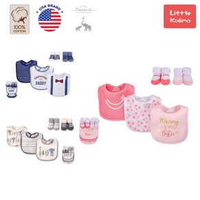 Baby Bibs n Socks 5 Pcs Set - Baby Gift Set - Baby Presents - Baby Essential Sets