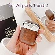 Wood Grain Case for Airpods Pro Protective Cover with Reserving Charging Port for Airpods 1 2 3 Bluetooth Headset (Color : Brown)