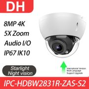 DH IP Camera 8M IPC-HDBW2831R-ZAS-S2 4K 5X Zoom Starlight  Aduio IR 40m H.265 IP67 IK10 Alarm Indoor Outdoor Security Camera