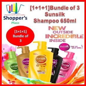 [1+1+1]Bundle of 3 Sunsilk Shampoo 650ml/625ml