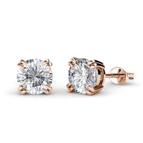 Her Jewellery Lowe Solitaire Earrings - Luxury Crystal Embellishments plated with 18K Gold