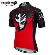 Men's Pro Team Summer Cycling Jersey Short Sleeve MTB Bicycle Clothing Maillot Ciclismo Road Bike Cycling Shirt Tops Black Red