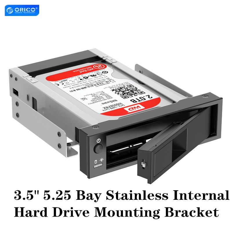 3.5  To 5.25 Hard Drive Hot Swap Bay Stainless Internal Mounting Bracket  Adapter 3.5 Inch SATA HDD Frame
