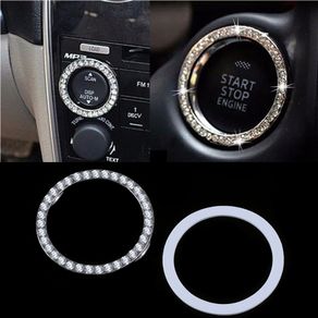 2020 Automobiles Start Switch Button Decorative Diamond Rhinestone Ring Car SUV Bling Decorative Accessories