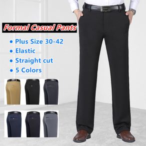 thick ceo formal pants elastic men slimfit business black casual pant  Prices and Specs in Singapore, 12/2023