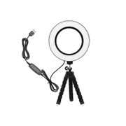 New Photography Dimmable LED Selfie Ring Light Makeup Photo Studio Lamp For Video VK Live Show With USB Plug Table Tripod Stand