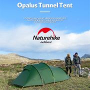 Naturehike Opalus Tunnel Tent Outdoor 2-3 Persons Camping Tent 20D Silicone/210T Polyester fabric Tent NH17L001-L free footprint