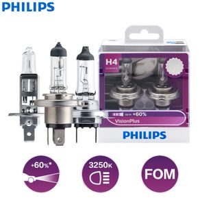 Philips VisionPlus H1 H3 H4 H7 H11 9003 9005 9006 HB2 HB3 HB4 VP 12V +60% More Bright Light Car Halogen Headlight Fog Lamps, 2X